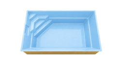 GFK-Pool Helios – Draufsicht mit Ecktreppe