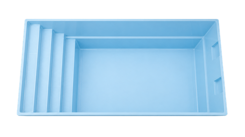 GFK-Pool Mira – Draufsicht mit Treppe