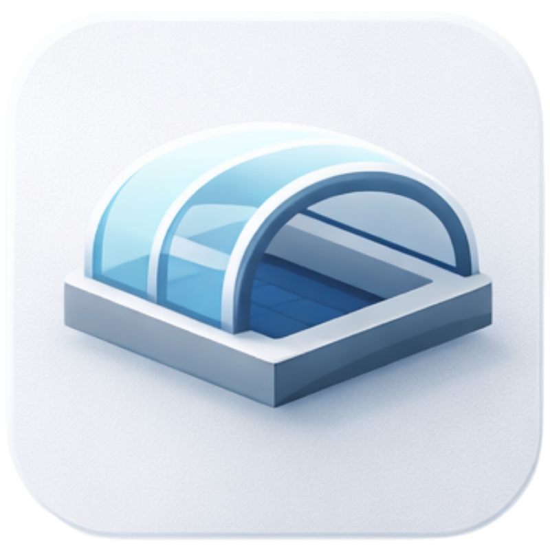 Installation of the pool enclosure including guide rails